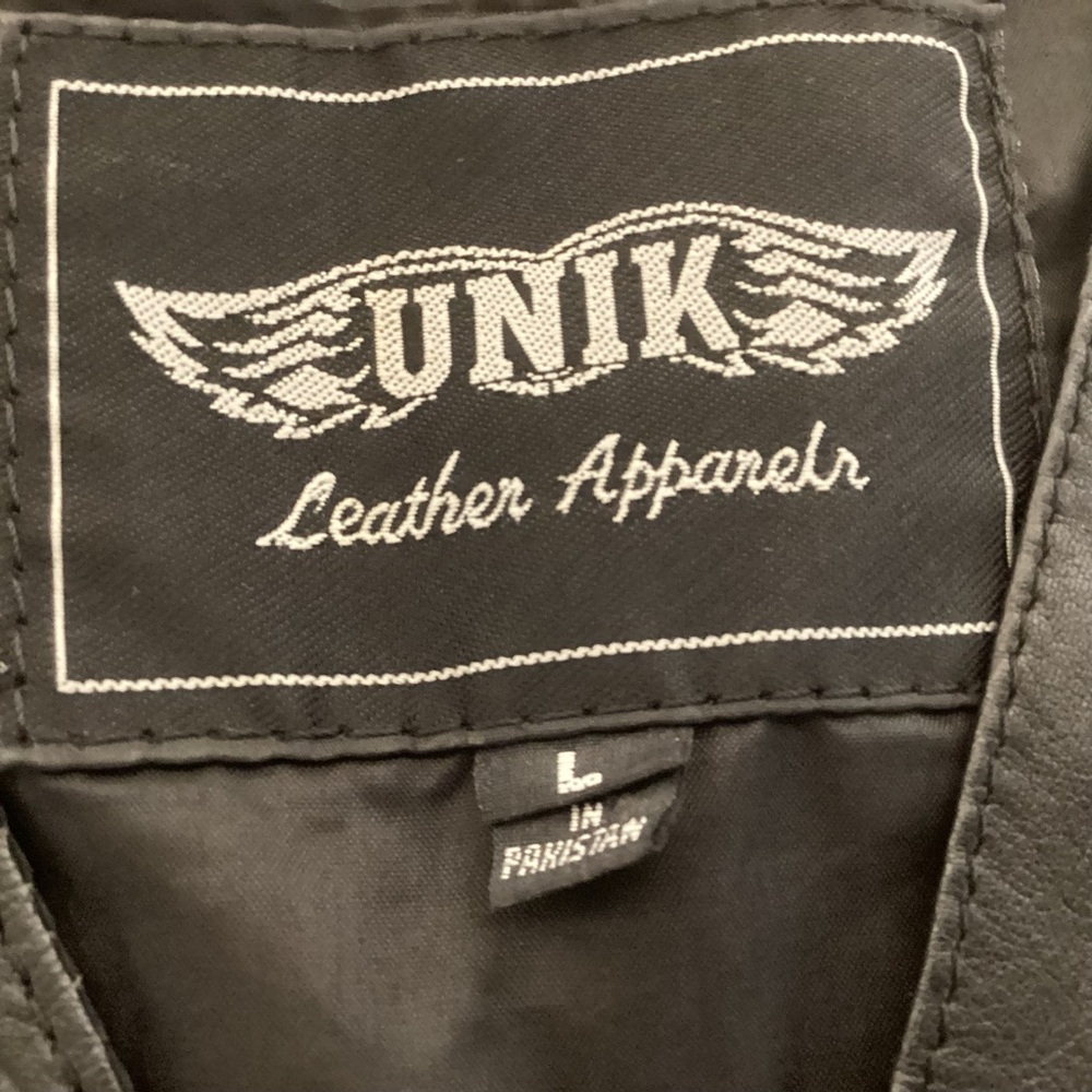 Vintage UNIK Leather Fringed Western Vest Women’s Size Large - Picture 11 of 16